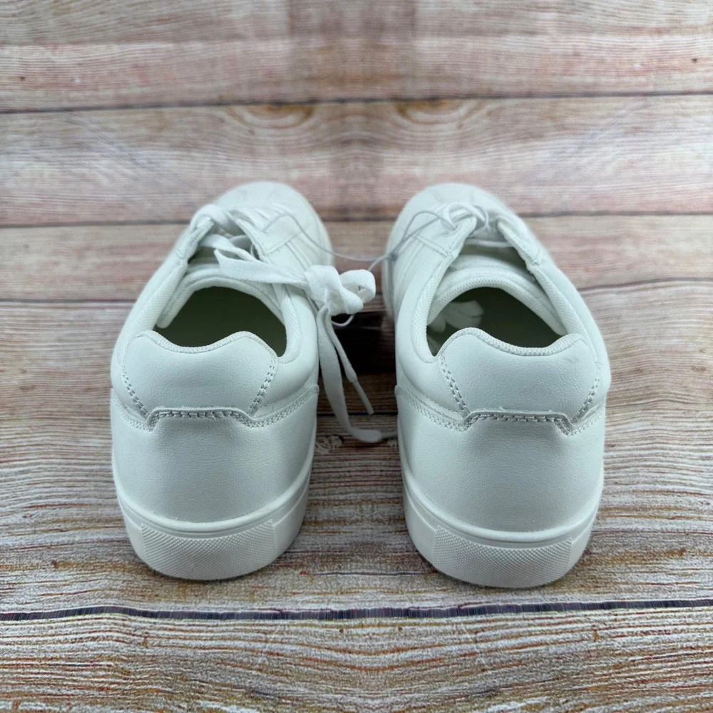 Perry Ellis Portfolio‎ Mens White Low Top Sneakers Size 13 1851120 NEW